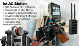 1st AC Pro Kit: Nucleus+7″ SmallHD+Teradek 4k 1Rx:1Tx+V-Mount Batts+Stand