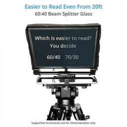 Proaim Ultra Large iPad Teleprompter Kit, 14.6″ + iPad + 15mm rod mount full