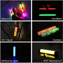 2x RGBWW Light Wand with 4000mAh battery full
