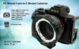 All-metal PL Lens to Sony E/NEX Mount Adapter w/Foot – for A7S3/FS7/5/FX9/A etc