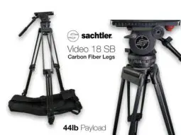 Sachtler Video 18 SB Carbon Fiber [44lbs payload] 2-Stage Fluid Head Tripod