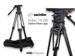 Sachtler Video 18 SB Carbon Fiber [44lbs payload] 2-Stage Fluid